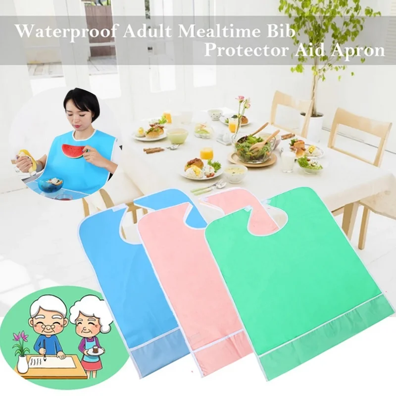 Elderly Bib Profession Washable Scarf Portable The Elderly Eating Pockets Food Convenient  Water Bibs