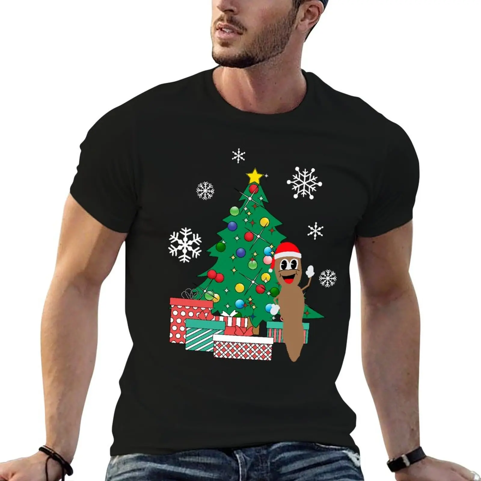 

Mr Hankey Around The Christmas Tree South Park T-Shirt cotton t shirts man 100% graphic t shirts for man T-Shirt