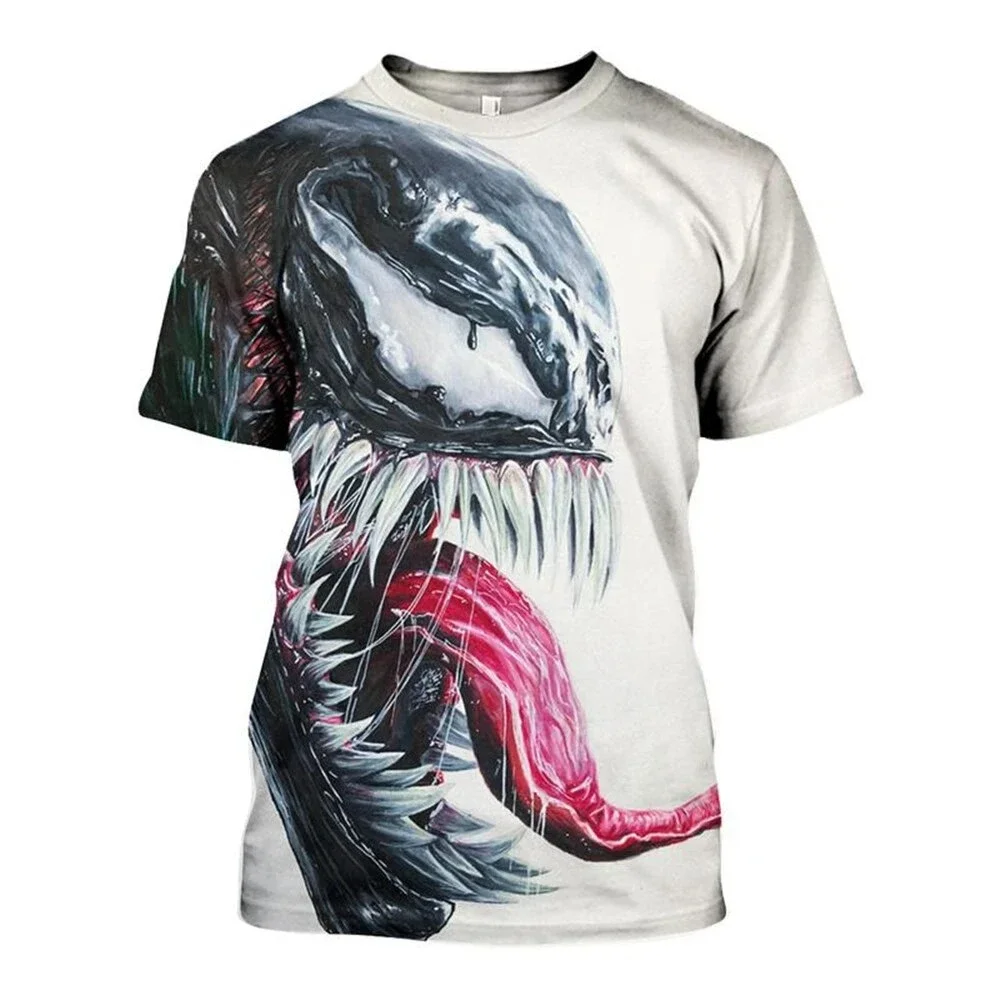 

2024 New Summer Venom Handsome 3D Printed T-shirt Clothing Casual T-shirt Funny Boys Girls Kids Adult T-shirt Harajuku Streetwea