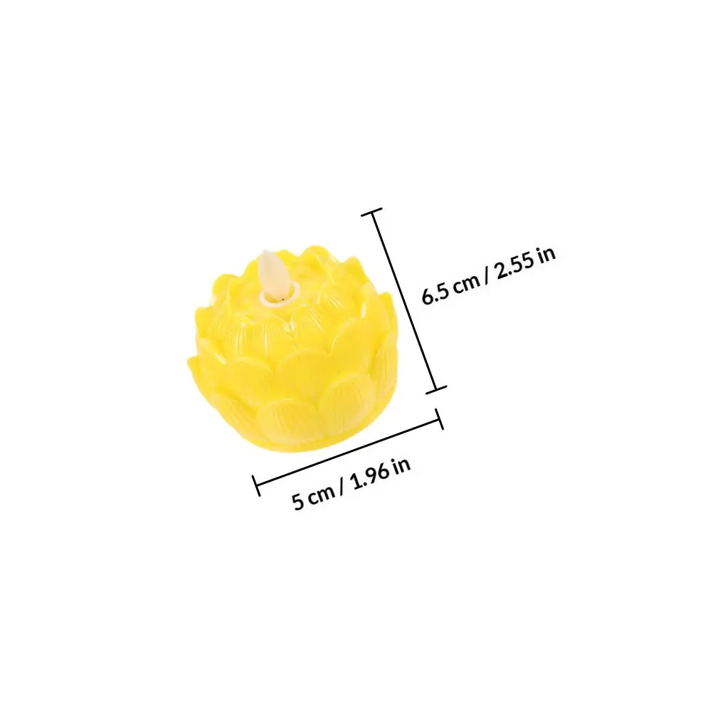 12Pcs LED Lotus Lanterns Flameless Electronic Lights for Home Ancestral Hall Temple Buddhist Room Bedroom Living Room