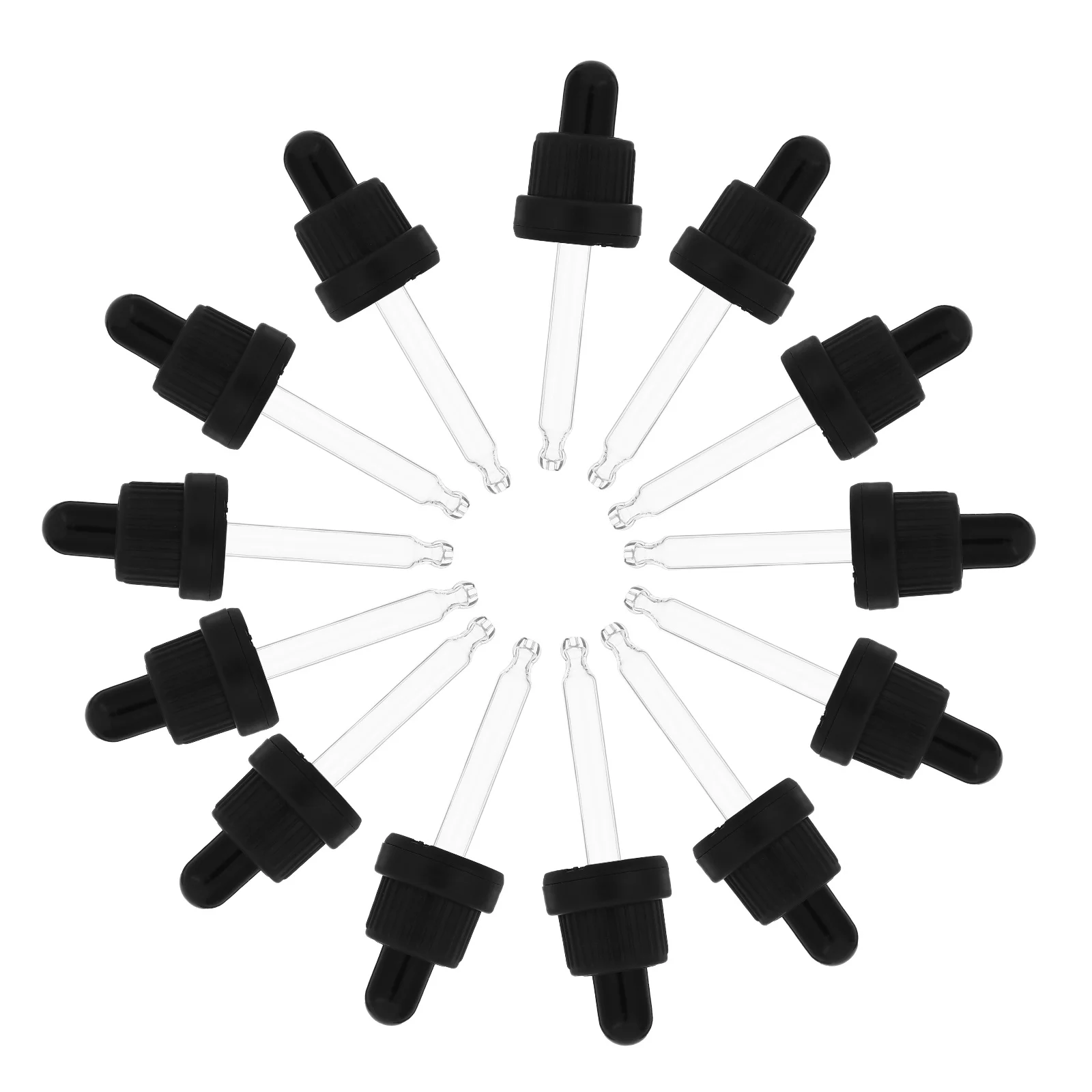 

15Pcs Essential Oil Glass Droppers Replacement Eye Dropper Caps Durable Portable for Bottle Filling Essential Oil Dropper