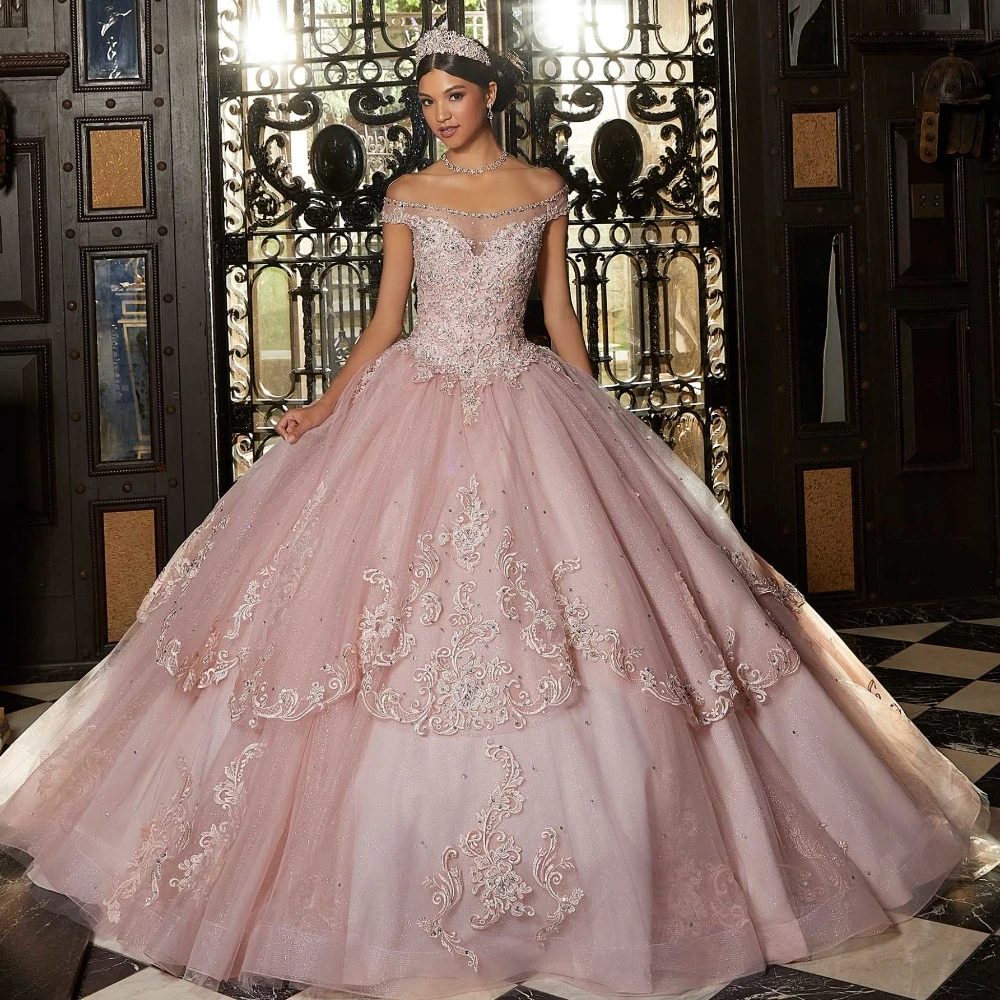 EVLAST-Robes de Quinceanrea pour 15 ans, robe de Rhchérie, dentelle gonflée, appliques, paillettes perlées, Sweet 16, TQD149, nouveau, 2024