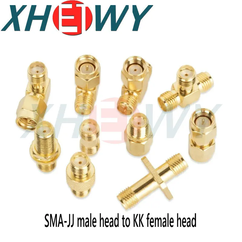 SMA-JJ male head to SMA-KK female head JK-JKW adapter reverse pole double bend revolving female double pass tee