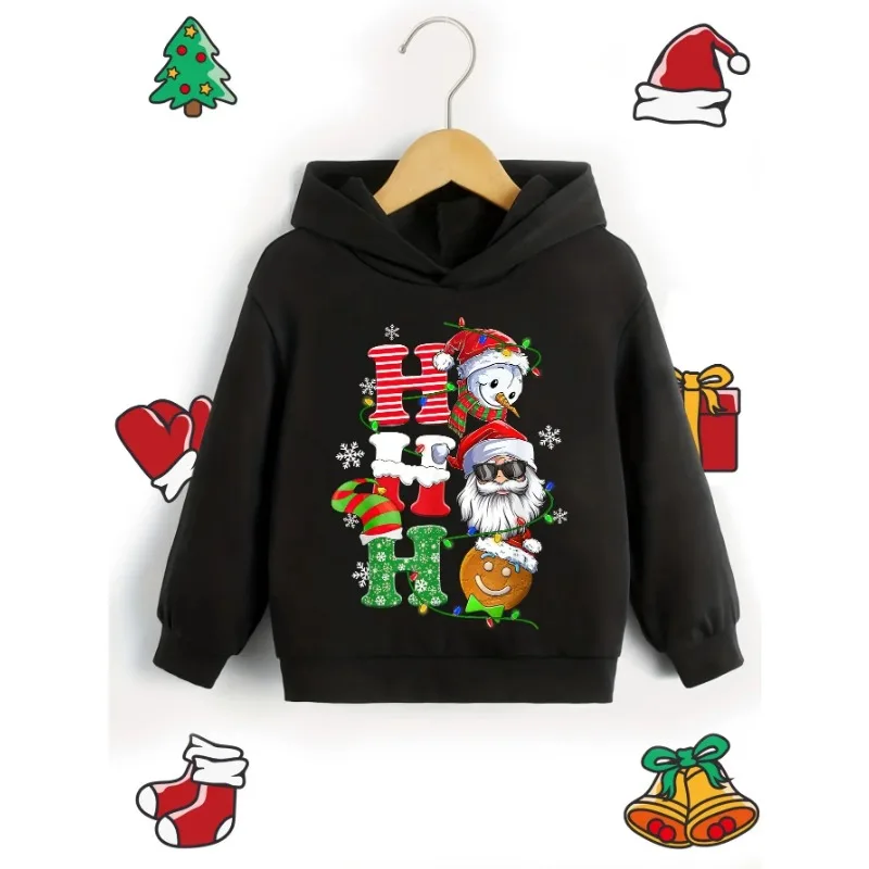 

Christmas pattern print, cute and comfortable hoodie, suitable for spring and autumn wear