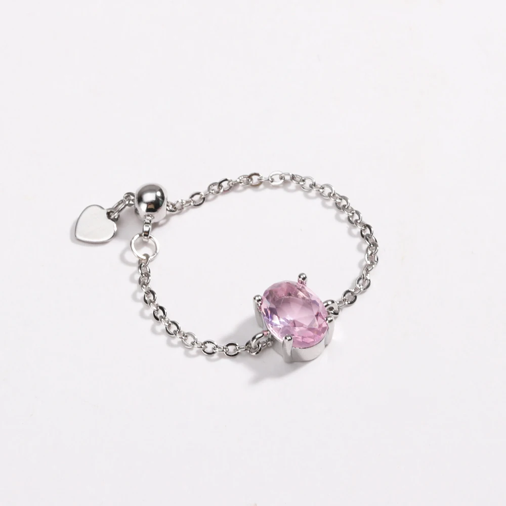 Adjustable Bling Tiny Delicate Oval Shape Colors Ring for Women