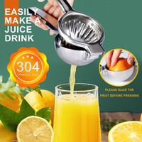 TAZZ Upgraded Commercial Lemon Juicer 3.47 Inch Large Capacity Manual Juicer with Powerful Squeezer, Kitchen Tool, Orange Cit Ju