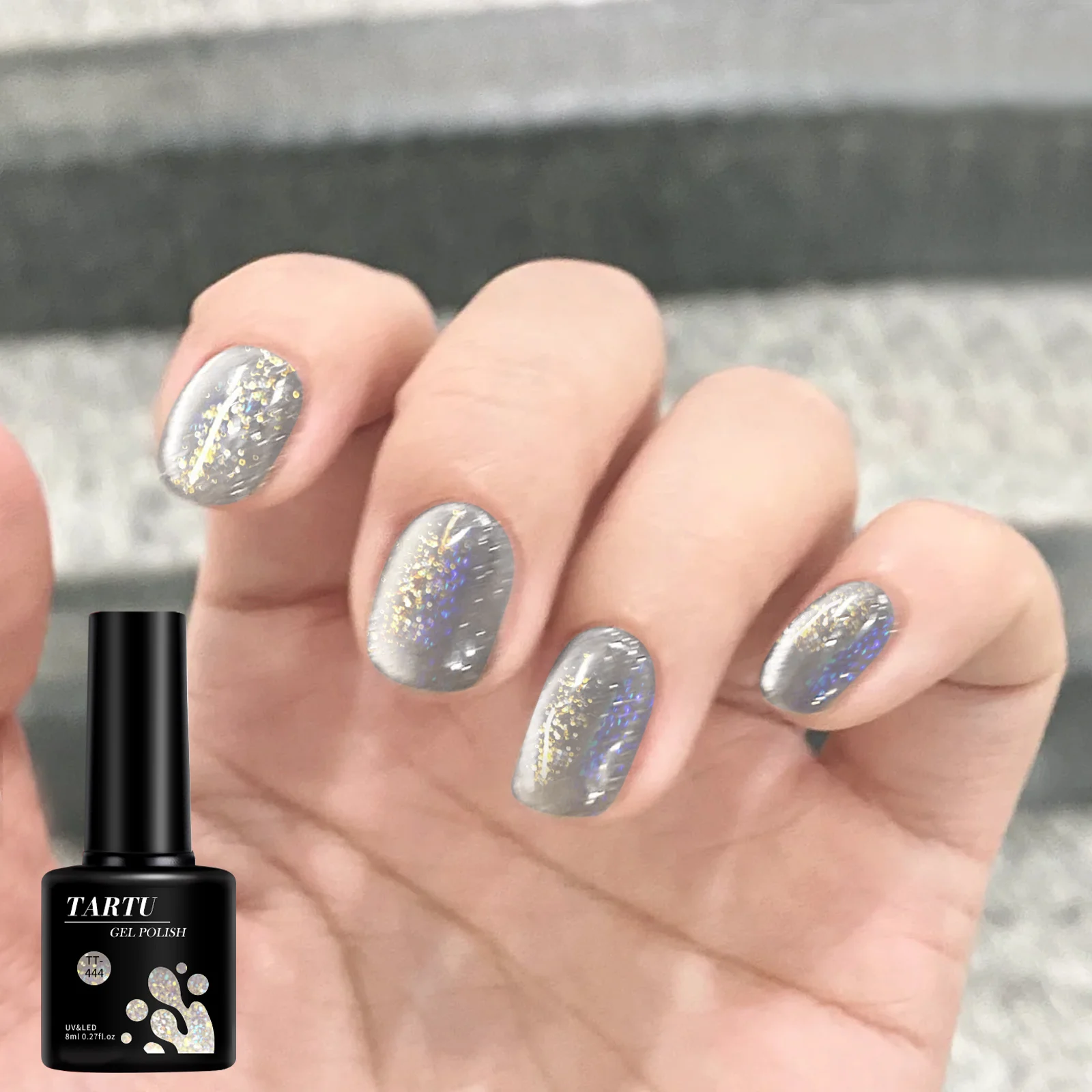 طلاء أظافر جل عين القطة، أحمر بني أسود 8 مل نقع قبالة LED/الأشعة فوق البنفسجية، فن أظافر لامع ثلاثي الأبعاد، هدية مانيكير لصالونات التجميل المنزلية للنساء