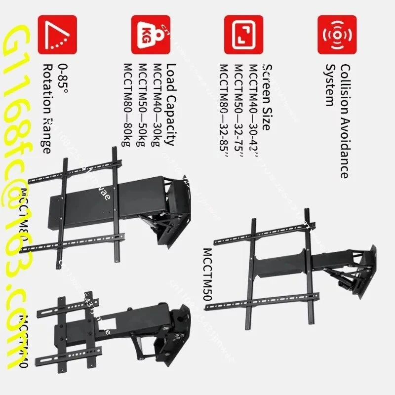 Electric Pull-down Ceiling TV Lift, Electric Sliding Flip Pop-up TV Stand, Intelligent Conference Room 32-85 Inches