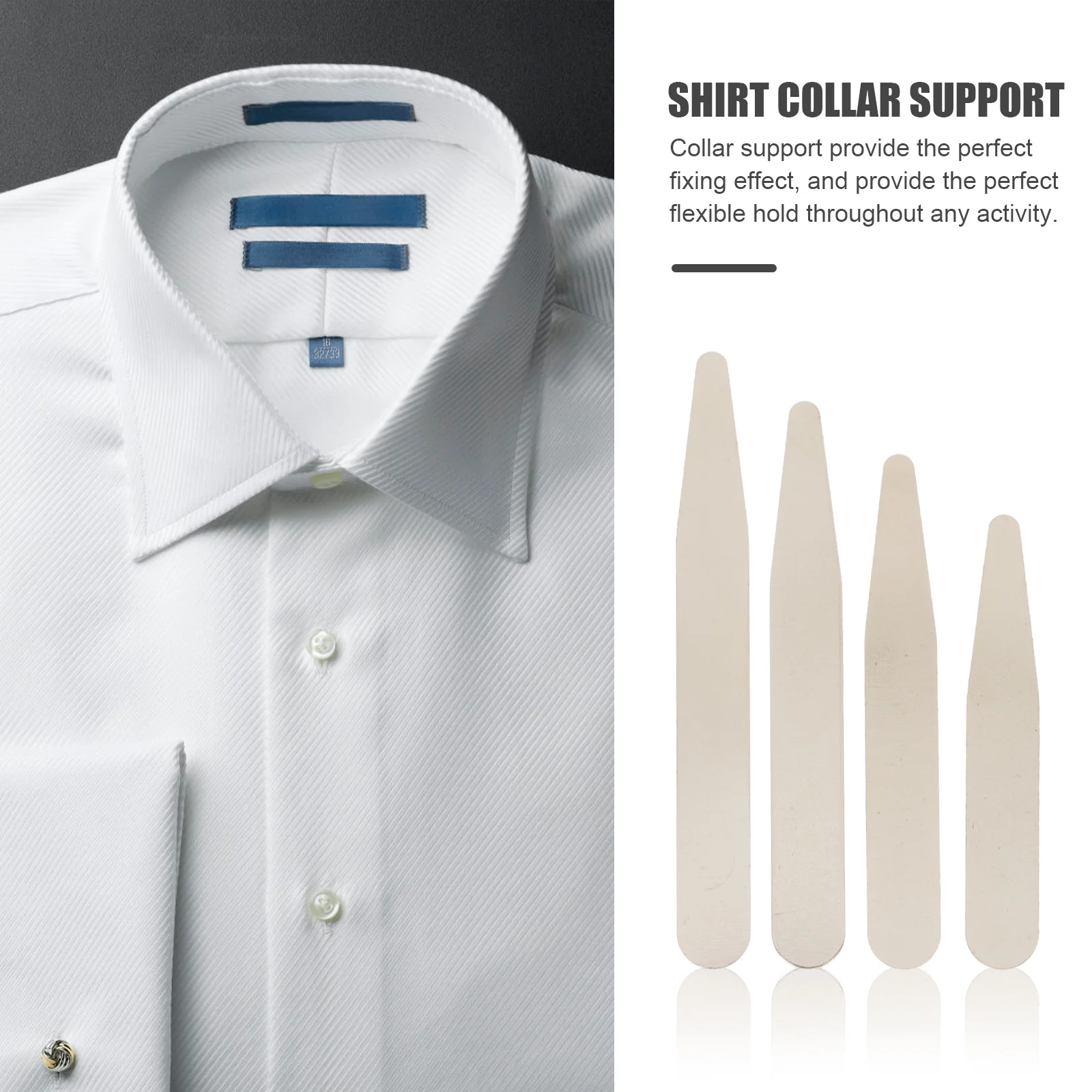 40 Uds. Soportes para cuello, insertos para camisa para hombre, efecto de fijación instantánea, diseño atractivo, múltiples opciones disponibles, soportes para cuello de camisa