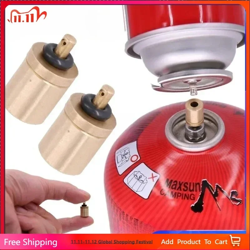 Outdoor Gas Refill Adapter Tip Inflation Valve Nozzle Connector,for Cartridge Refilling Butane Cylinder Gas Tank Canister Bottle