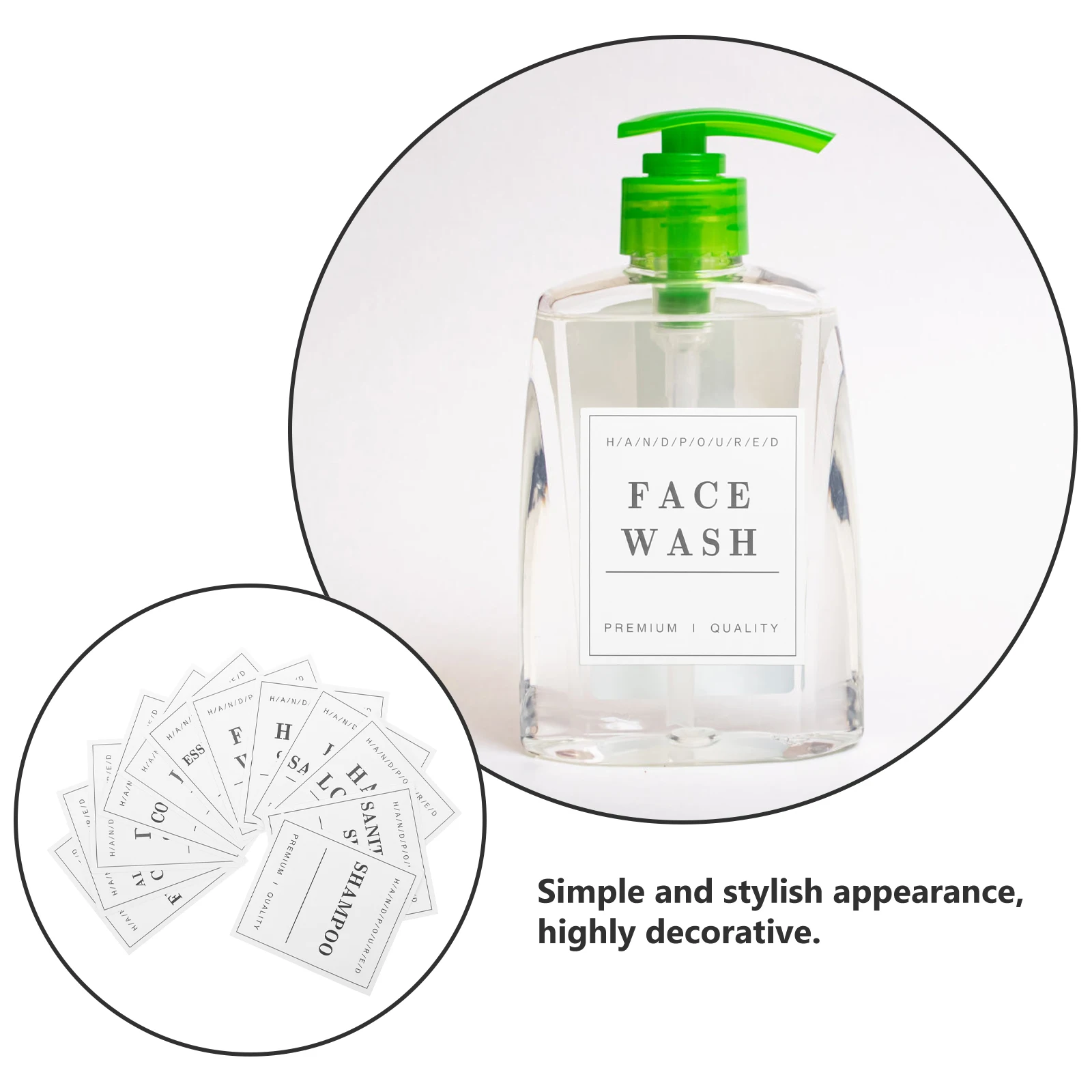 

12Pcs Waterproof Sub-Bottle Label Stickers for Shampoo Bathroom PVC Self-Adhesive Bottle Stickers Travel Accessory