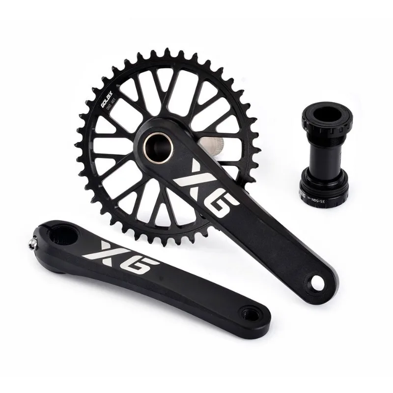 

MTB Crankset X6 Round sprocket 170/175mm 32T-48T Teeth, CNC Machined for Hardtail/Trail/Enduro Mountain Bike - Lightweight