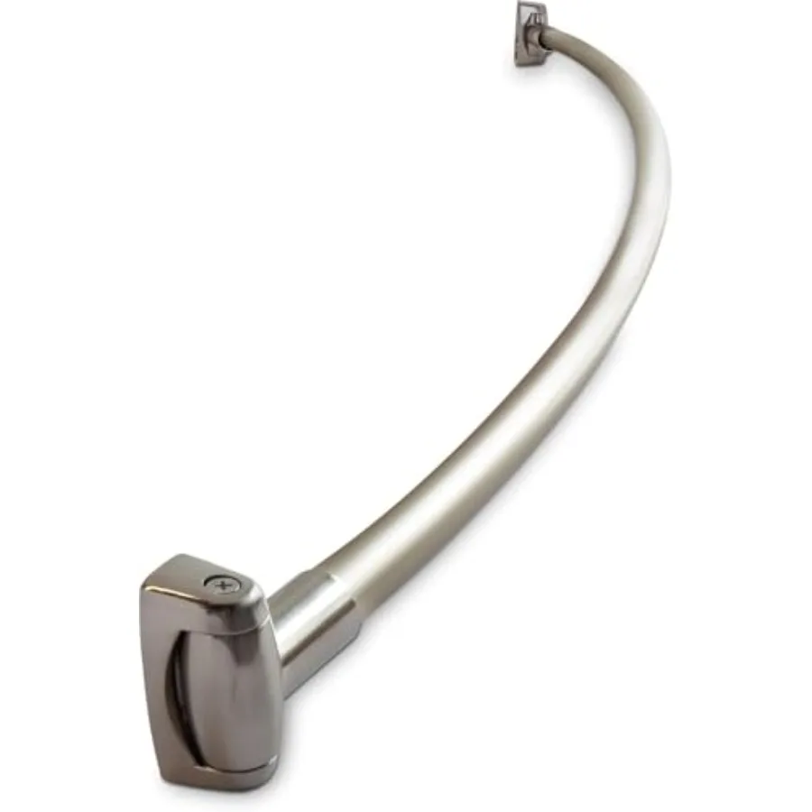 

60-Inch Stainless Steel Curved Shower Curtain Rod 5 Feet Mounted Non-Telescoping Rust Proof Brushed