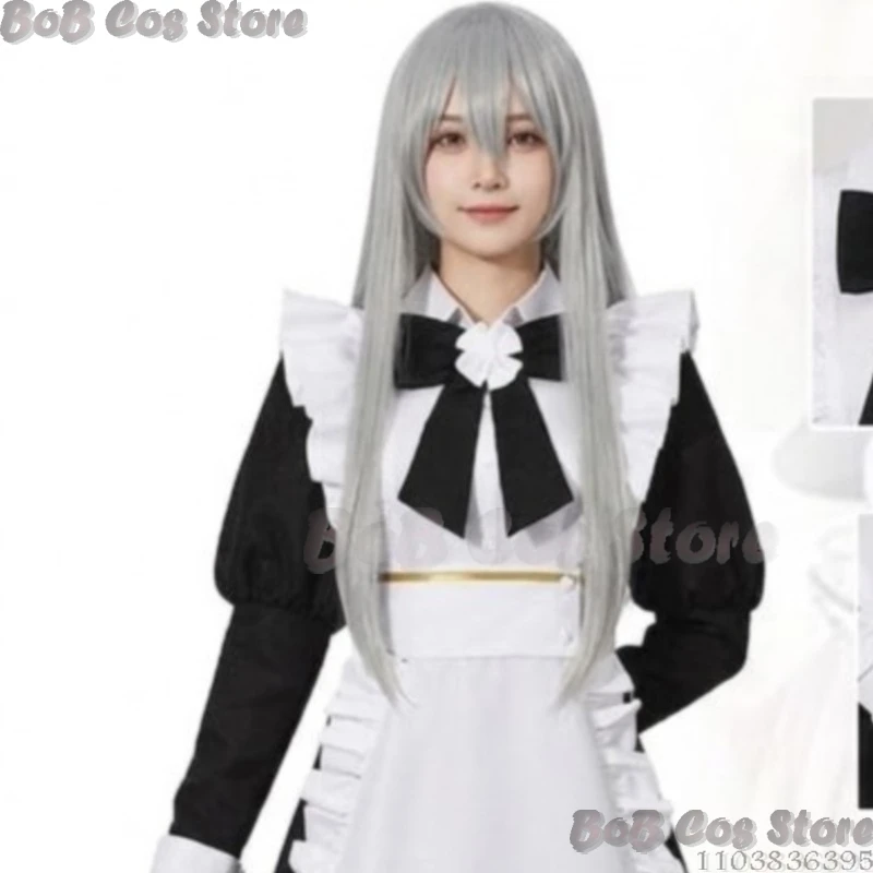 

Sakurako Utazumi Blue Archive Cafe Collaboration Maid Outfit Anime Cosplay Three Layer Apron And Red Bow Navidad Carnaval Outfit
