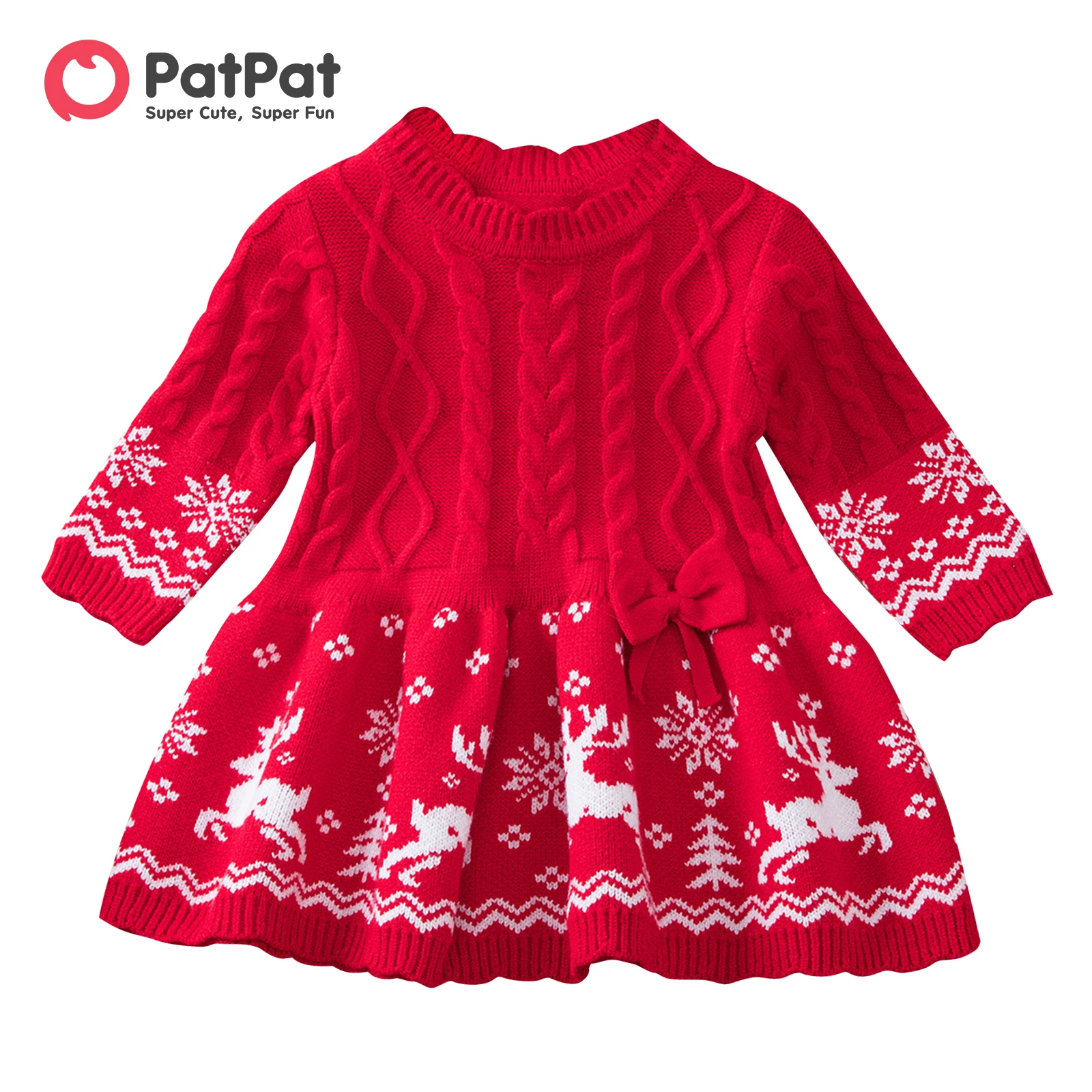 PatPat Baby Girl Christmas Sweet Dress