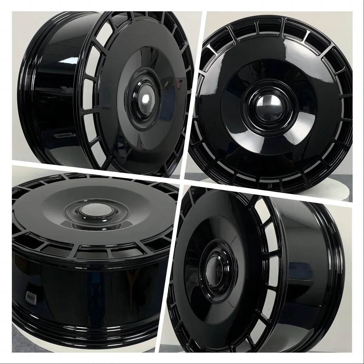 Factory Wholesale High Strength Forged Custom Rims New Black Aluminum Alloy Car Wheels 16 22 Inch Polished Finish 100mm PCD 50mm