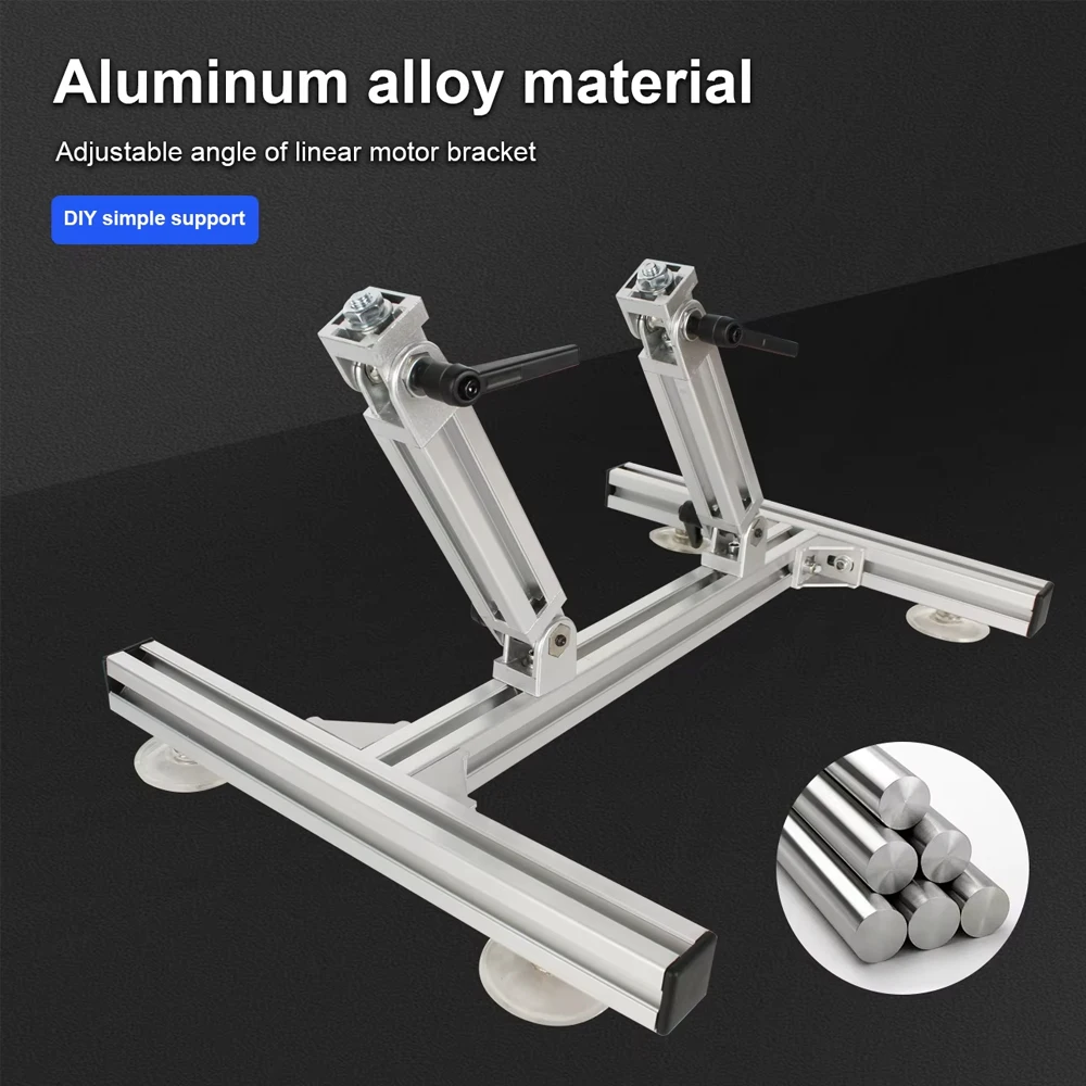 DIY Adjustable Angle Reciprocating Motor Bracket with Double Column And Suction Cup for Linear Motion Fixed Support