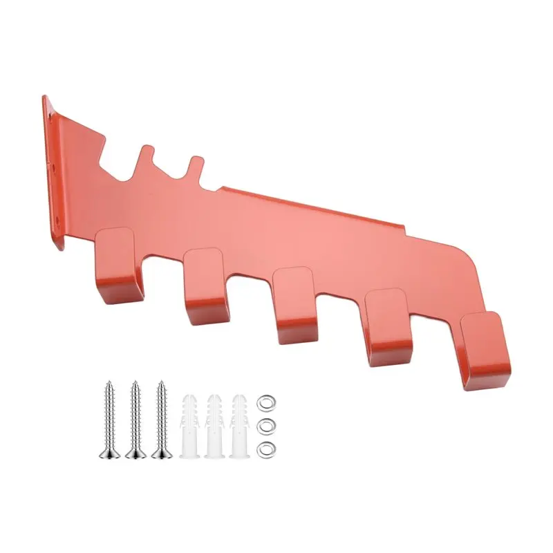 ABVJ-Chainsaw Chain Hanger Heavy Duty Chainsaw Chain Wall Mount With 5 Hooks Chainsaw Chain Holder Storage Rack