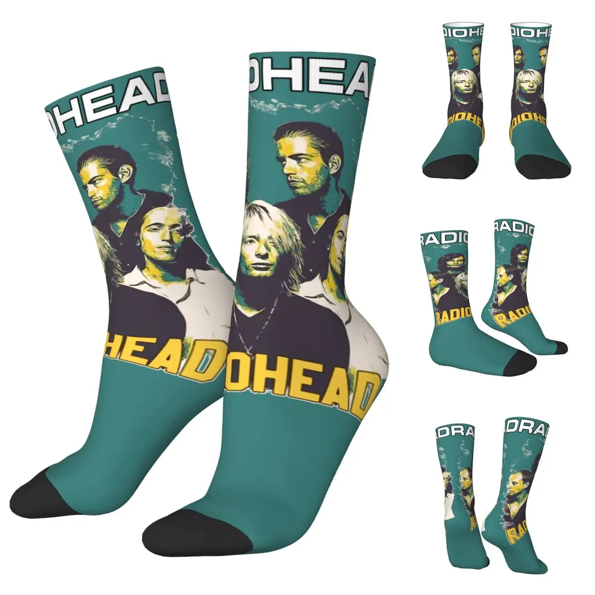 Radiohead Unisex Socks,Cycling 3D Print Happy Socks Street Style Crazy Sock