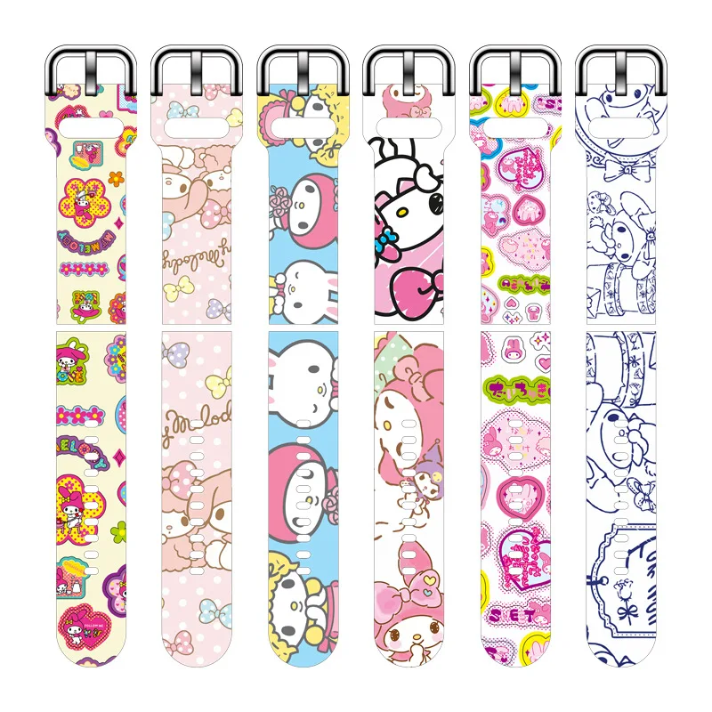 Sanrio-Correa de silicona con dibujos animados My Melody para Samsung Galaxy Watch, pulsera Amazfit para Huawei GT2 Pro, 20mm, 22mm