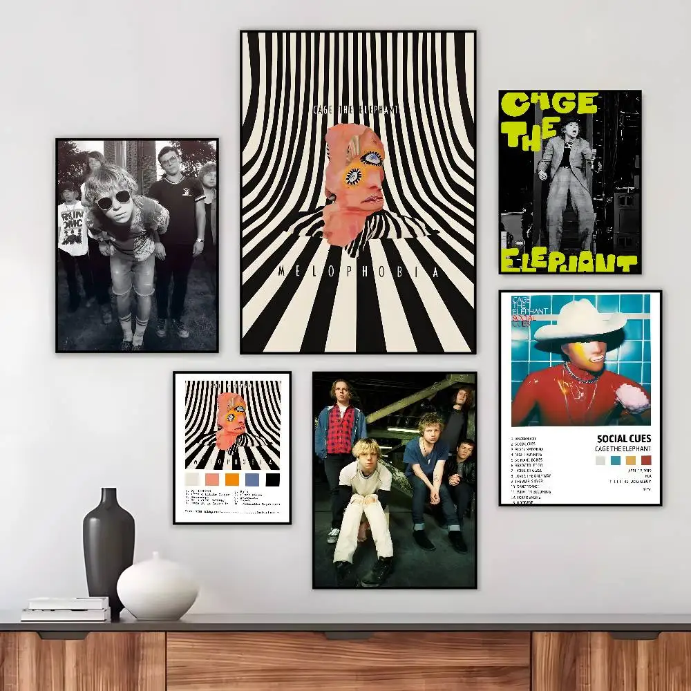 Album C-Cage The Elephant Poster Art HD Canvas Advanced Aesthetic Printing Paper Wall Art for Living Room Home Decor