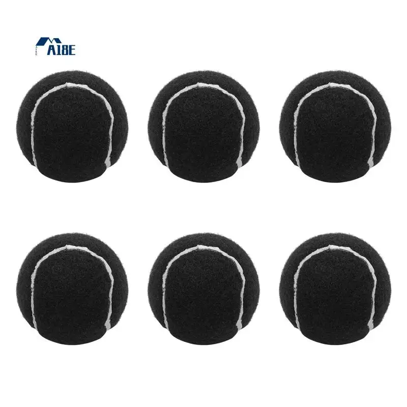 

A18E-12 шт. в упаковке теннисные мячи, износостойкие эластичные тренировочные мячи, 66 мм, женский теннисный мяч для начинающих, черный