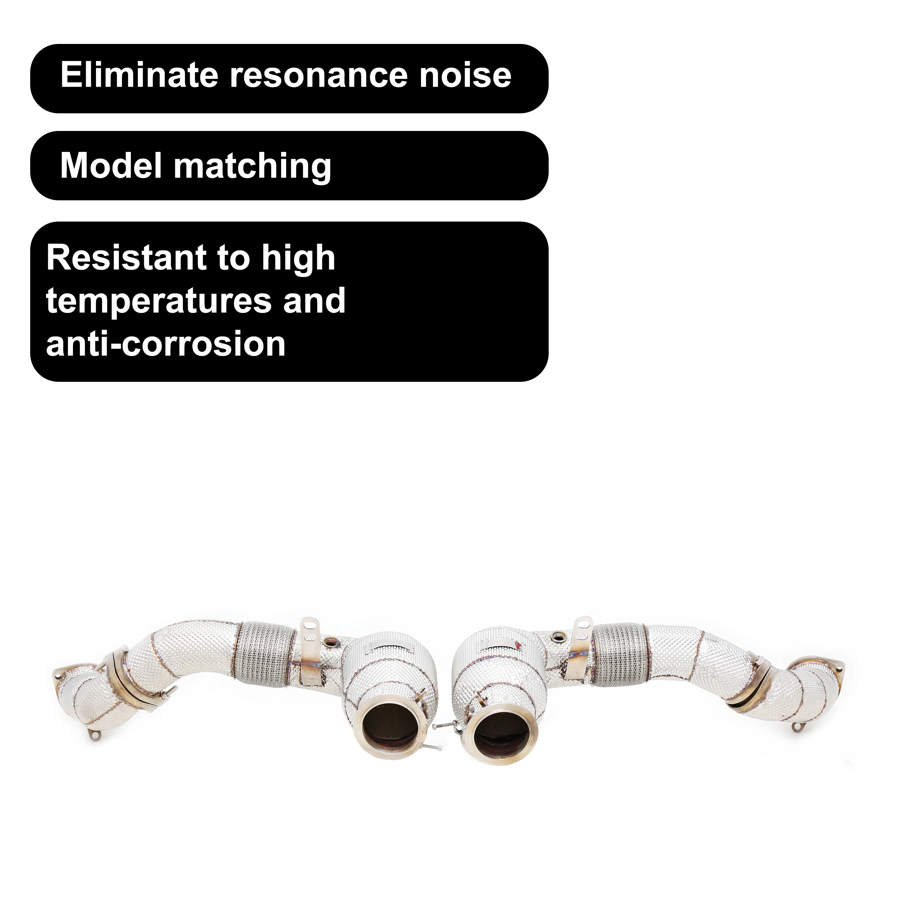 ACE Auspuffsysteme Hochleistungs-SUS304-Downpipe für BMW F95 X5M F96 X6M 4.4T LCi S68 Auspuffrohr mit Hitzeschutz – Detail 5