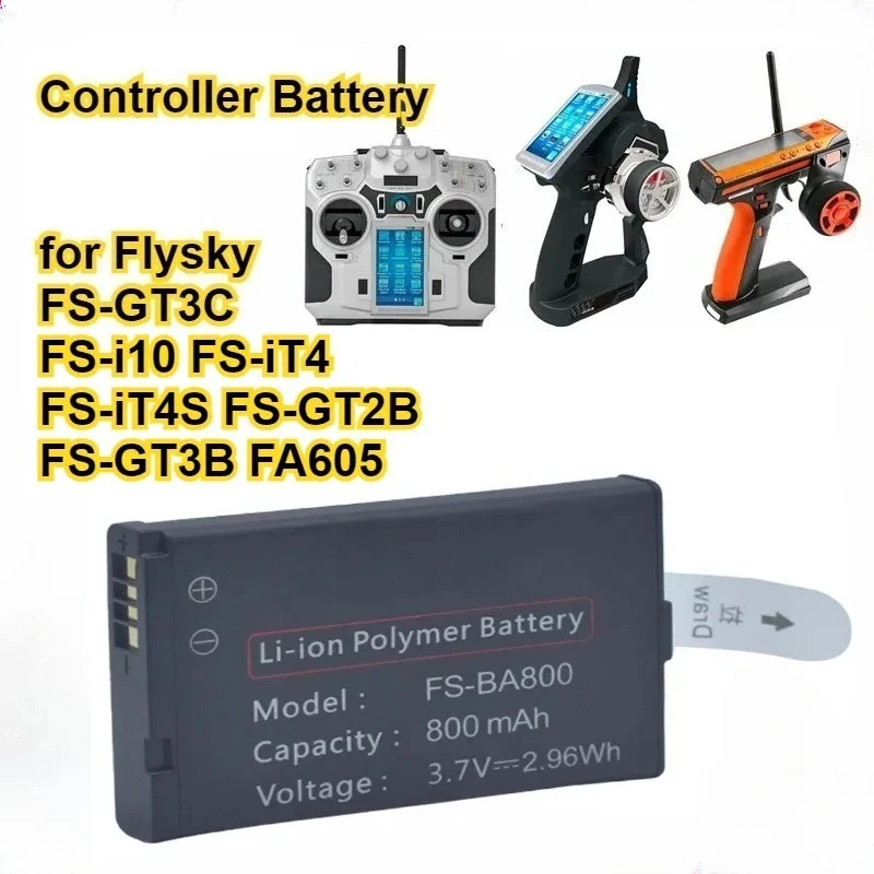 بطارية جهاز التحكم عن بعد FS-BA800 FS-B1700 لـ Flysky FS-GT3C FS-i10 FS-iT4 FS-iT4S FS-GT2B FS-GT3B FA605 #2