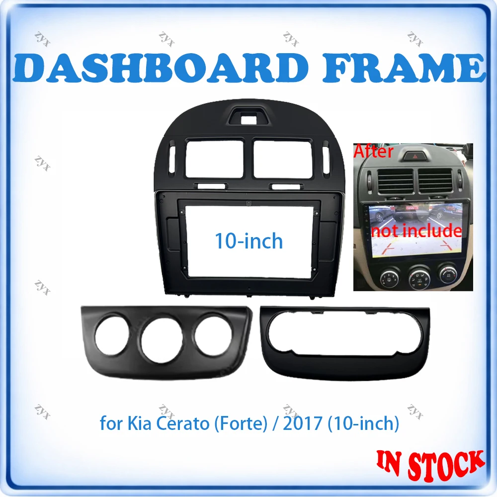 Car Radio Fascia Frame For Kia Cerato Forte Auto/Manual 2017 10 inch Wiring Harness Power Cable Car Accessories Plug & Play
