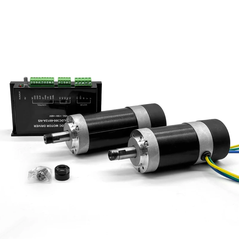 48V 400W 500W Brushless DC Motor High Speed 12000rpm ER11 Spindle Motor