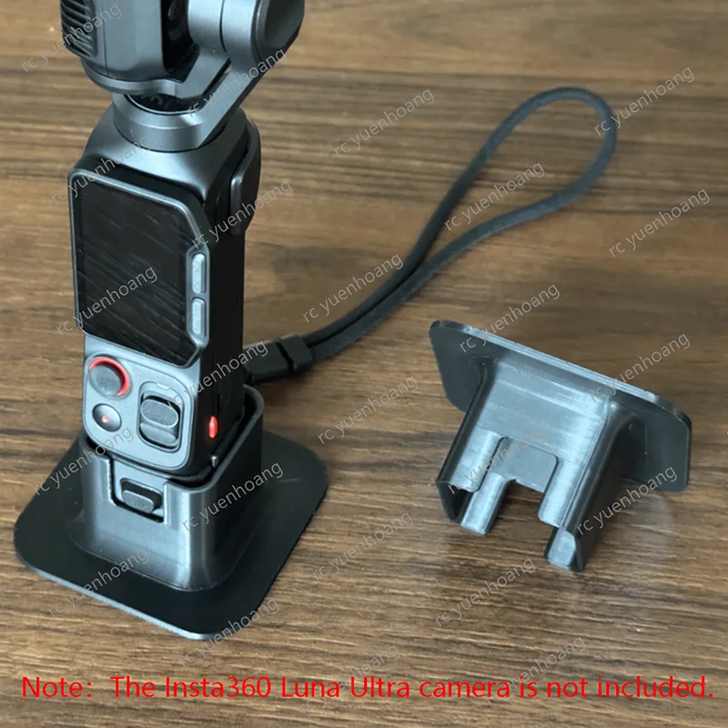 1PCS For Insta360 Luna Ultra 3D Printed Static Base Stand Desktop Mount Seat Threaded Handle Support USB Charging Port Accessory - view 3