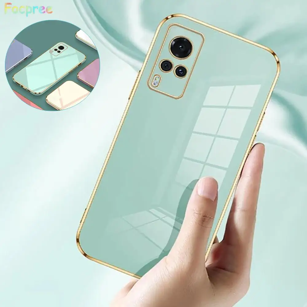 

Slim Glossy Plated Phone Case For vivo Y20 Y12S Y15S Y21 Y31 Y33S Y55 Y66 Y72 Y73 V20 V21E V23 V25 Silicone Case Protector Cover