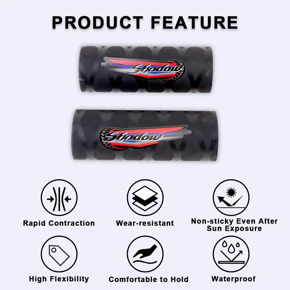 For Honda VT1100 VT750 VT600 VT125 Shadow 125 400 750 Heat Shrinkable Grips Cover Motorcycle Handlebar Rubber Gloves Accessories