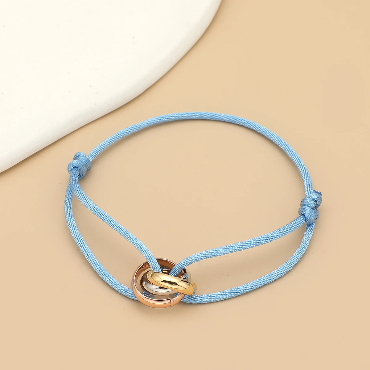 2026 Trendiges Armband 3-Farben-Metallschnalle Handkette Verstellbar für Damen und Herren Schwarzes Seilarmband für Damen Schmuck Partygeschenke – Detail 22