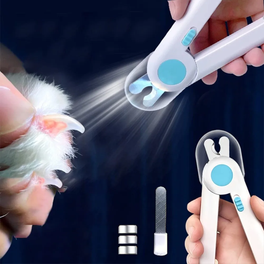 

Pet Nail Clipper with LED Light and Safety Guard Hidden File for Dogs Cats Grooming Tool Trimmer Fast Cutting Precise Care