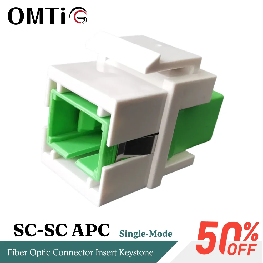 5pcs SC-SC APC Fiber Optic Connector Insert Keystone SC UPC Optical Single-Mode Adapter Coupler Jack Slot For Network Plug