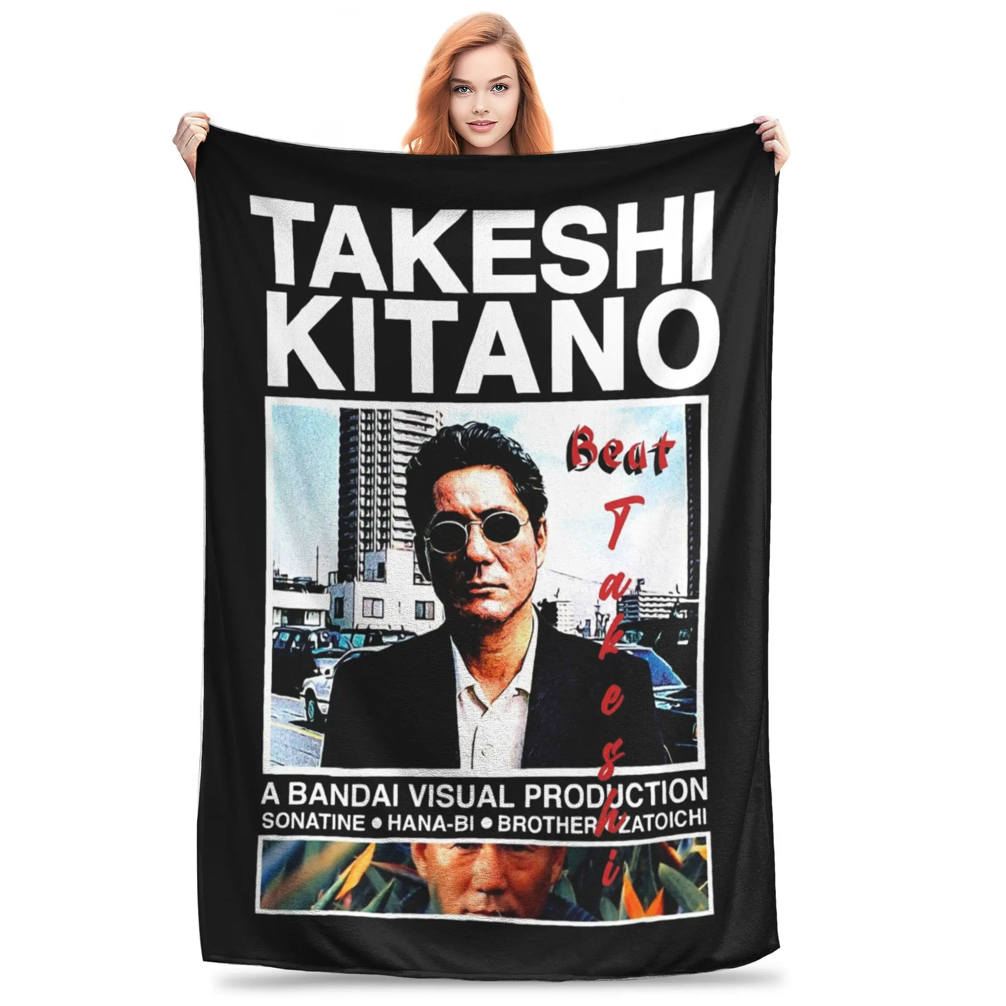 Takeshi Kitano Print Blanket For Men Women Super Soft Warm  Throw Blankets for Couch 50x60 Inches Multi-size