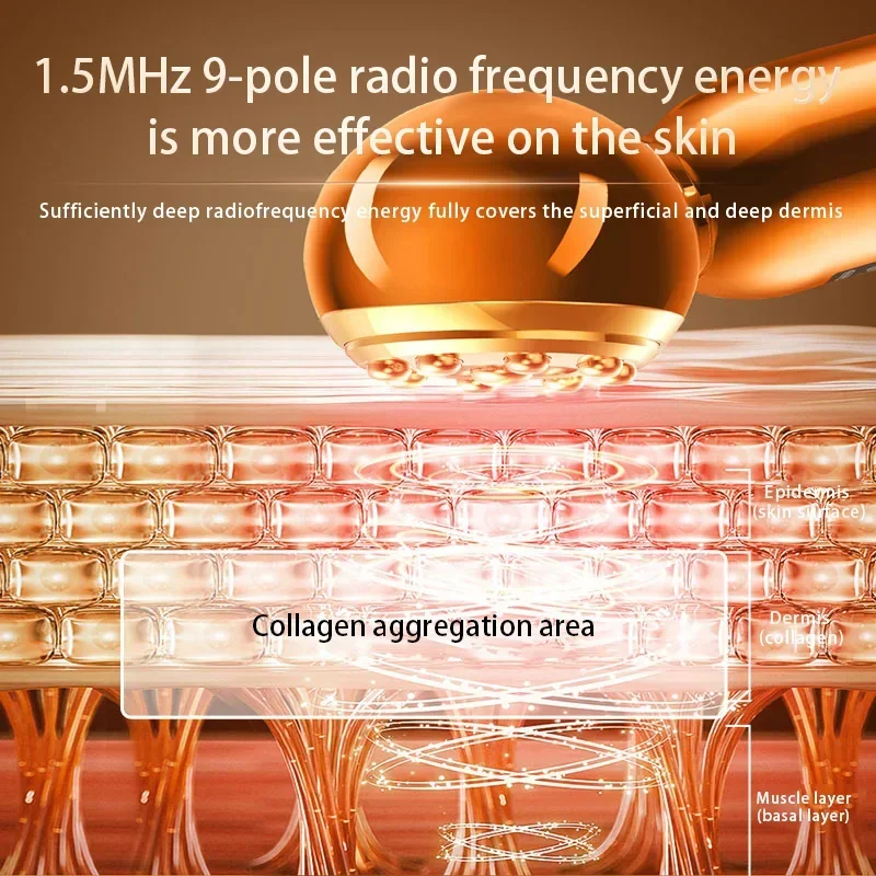 Masajeador de elevación Facial HIFU, máquina de ultrasonido de frecuencia EMS, reparación de microcorriente, estiramiento firme, herramientas faciales para el cuidado de la belleza
