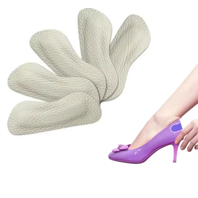 1 Pair of Cowhide Heel Protectors, Sports Shoe Heel Pads, Genuine Leather Non-Slip Insoles, Foot Pain Relief Pads