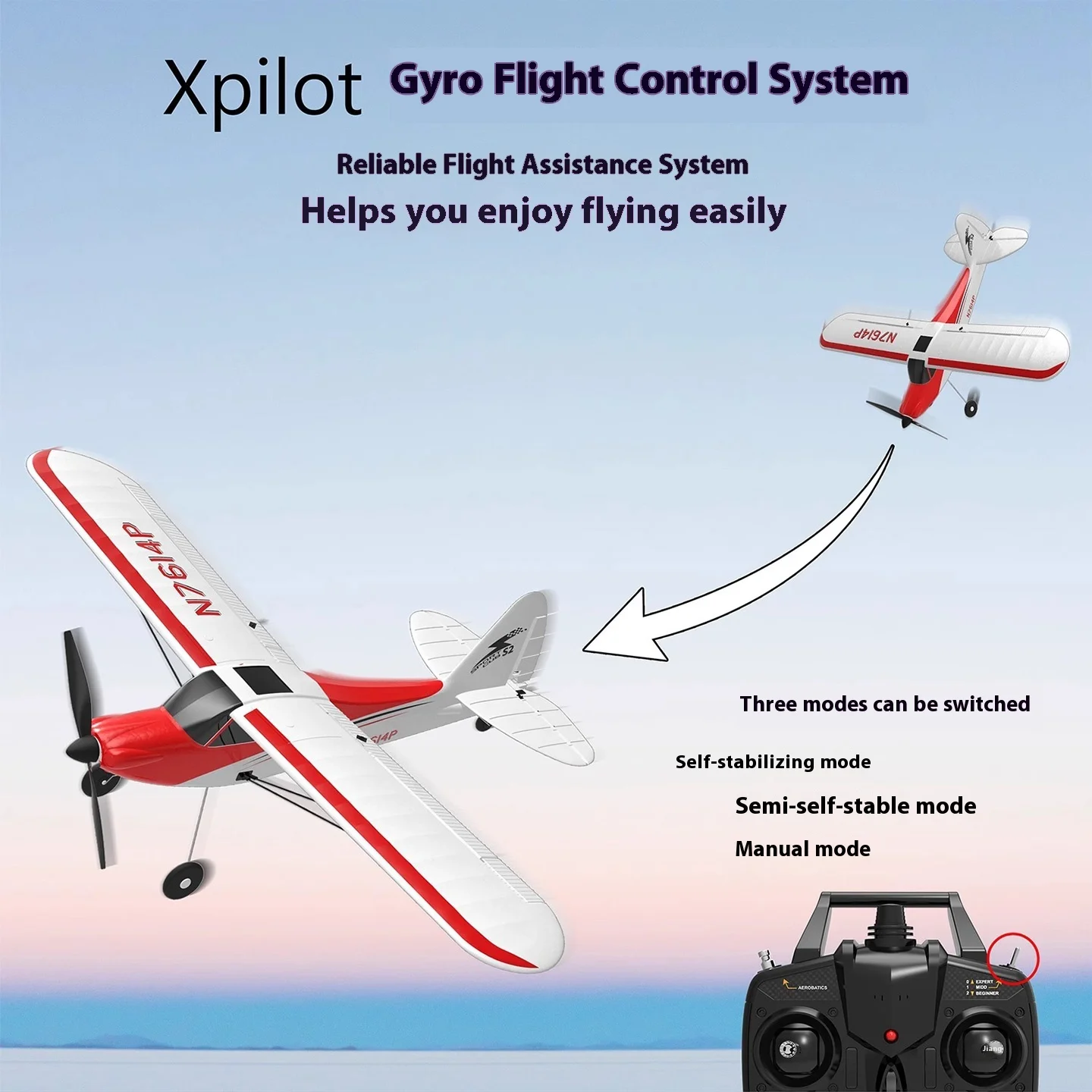 Orlens 4 Channels 2.4g Remote Control Rc Fixed Wing Model Propelled Foam Aircraft Outdoor Trainer Aircraft Children'S Toys