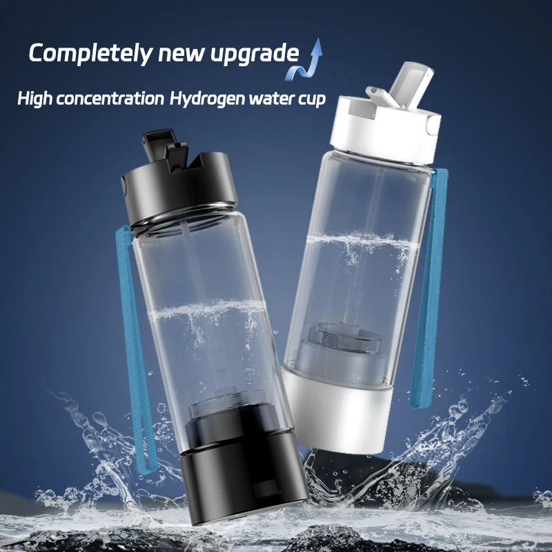 

5/10 Min Hydrogen Producing Water Bottle Portable 2000PPB Hydrogen Rich Water Bottle Flask 450ml Hydrogen Water Generators