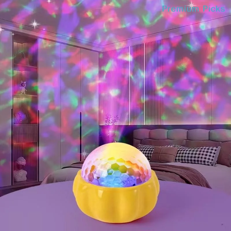 portableStarry Sky Projector Lamp USB LED RGB Rotating Remote Control Dimmable Night Light for Home Party Decor Gift