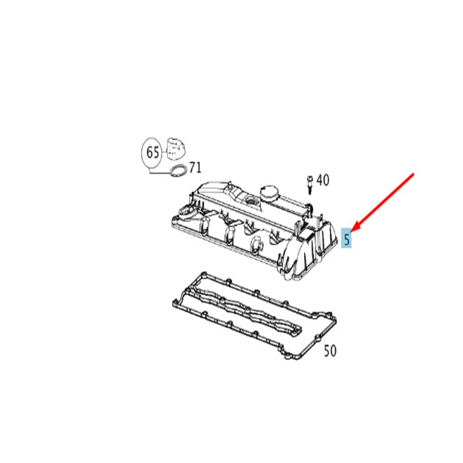 Cylinder Head Cover Valve Rocker Arm Cover For Mercedes-Benz B Class W246,242 A6510109018