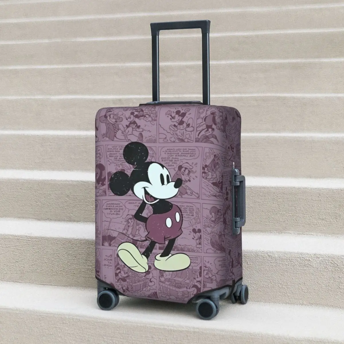 

Mickey Mouse Funny Suitcase Cover Cruise Trip Vacation Elastic Luggage Supplies Protector