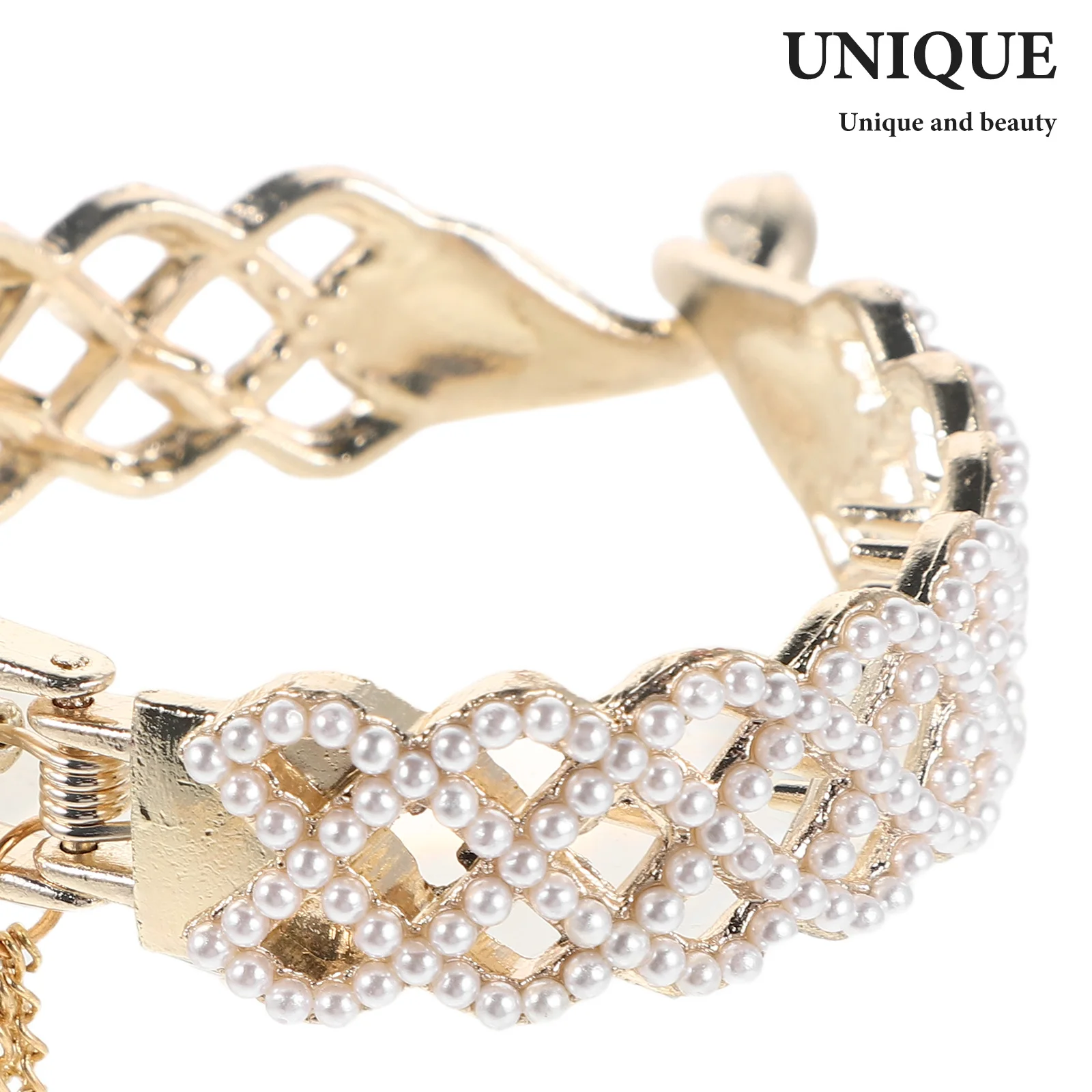 2 قطع حجر الراين اللؤلؤ سباركلي مخلب كليب النساء كبير كريستال ذيل حصان أصحاب أنيقة إكسسوارات الشعر ديكور حزب الاستخدام