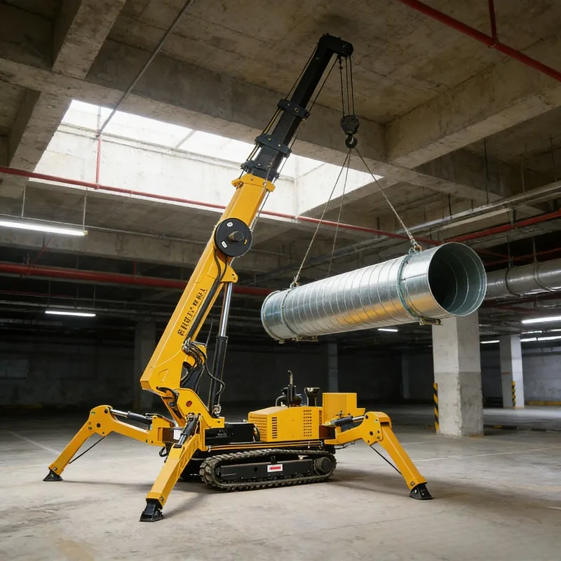 Best Price 50t Overhead Bridge Crane Narrow Space 360 Degree Hydraulic 10 Tons Foldable Mini Spider Crawler Crane Hoist for Sale
