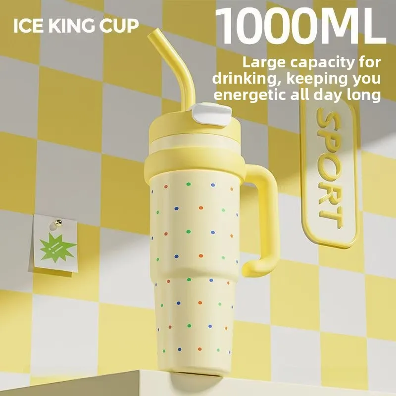 

Large Capaci St Insulated Mug Ice King Portable Stainl Steel Water Cup for Men And Women New Model Beverage Utensils