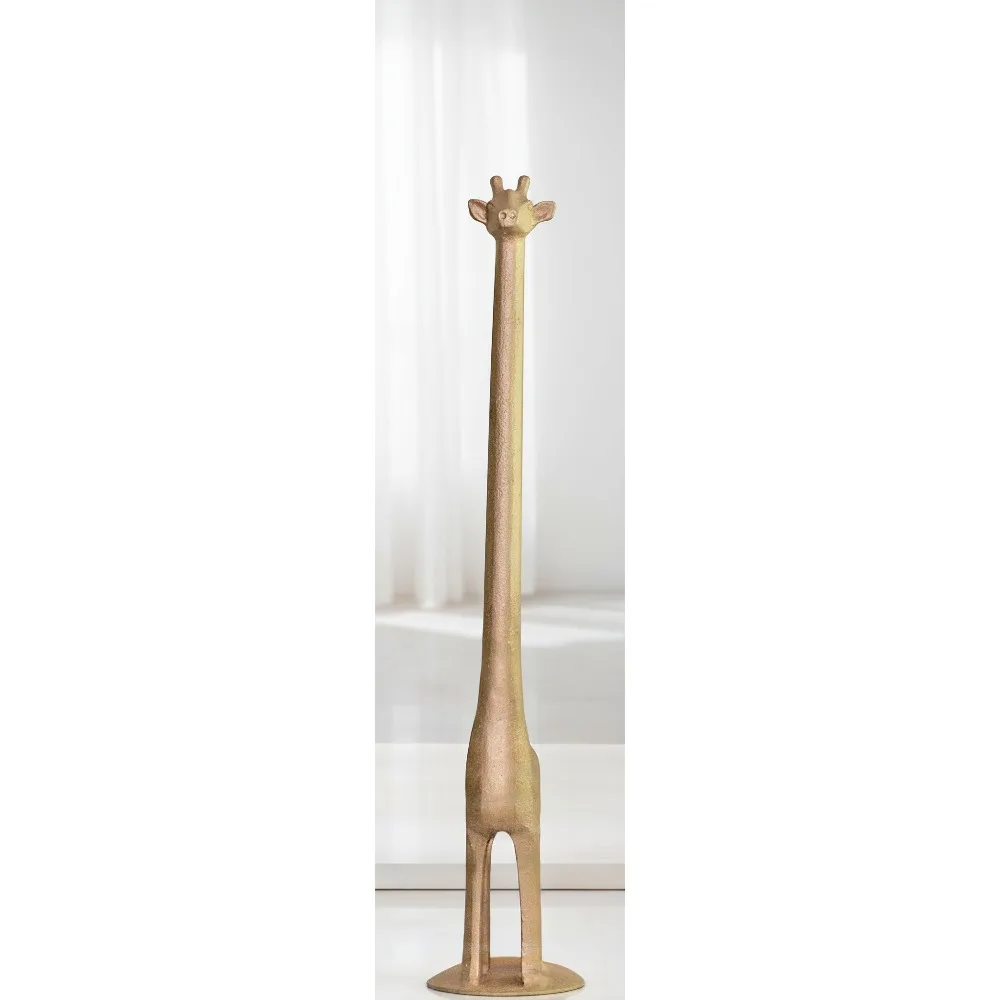 

Gold Giraffe Paper Towel Holder, Handmade Metal Toilet or Kitchen Roll Stand for Floor Countertop, Elegant Animal Decor
