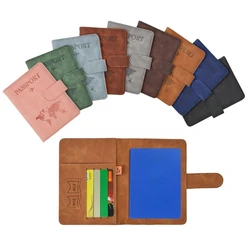 PU Leather Travel Passport Cover Fashion 2024 New Women Passport Holder Case for Men Travel Document Credit Card Case