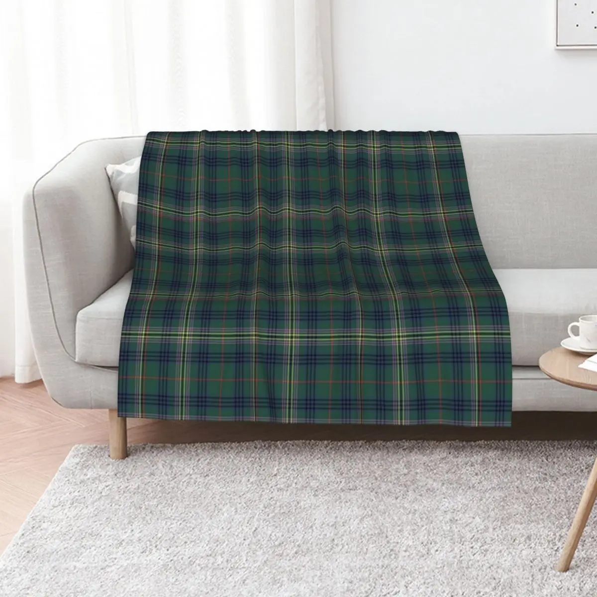 Clan Kennedy Tartan Throw Blanket Cozy Home Blanket Gift for Christmas Holiday